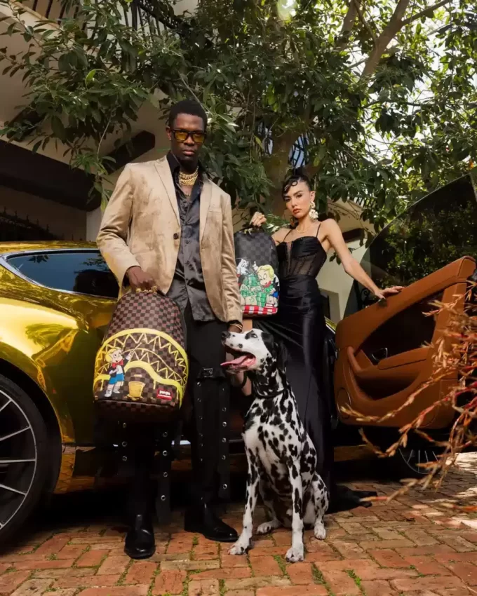 RICHIE RICH PAINT THE SHARK GOLD RUCKSACK RICHIE RICH PAINT THE SHARK GOLD RUCKSACK