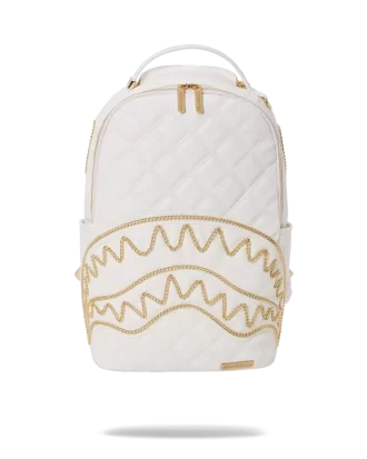 RIVIERA LE BLANC GOLD CHAIN  SHARK RUCKSACK (DLXV)