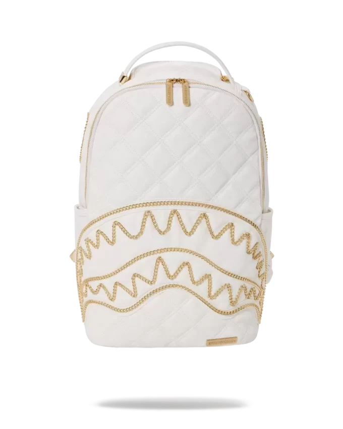 RIVIERA LE BLANC GOLD CHAIN SHARK RUCKSACK (DLXV) RIVIERA LE BLANC GOLD CHAIN SHARK RUCKSACK (DLXV)
