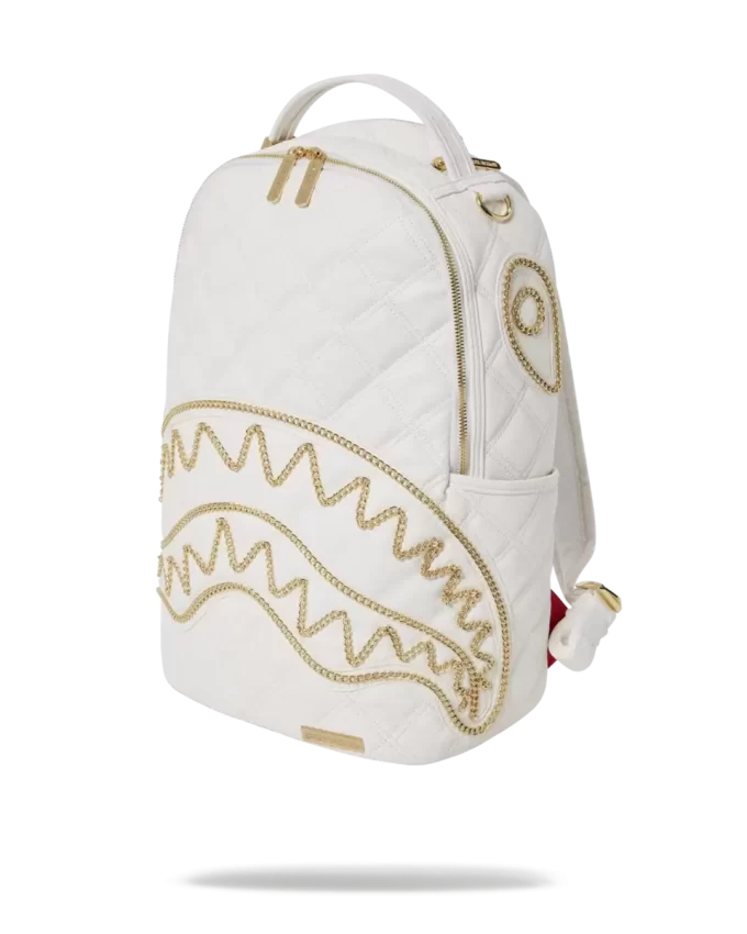 RIVIERA LE BLANC GOLD CHAIN SHARK RUCKSACK (DLXV) RIVIERA LE BLANC GOLD CHAIN SHARK RUCKSACK (DLXV)