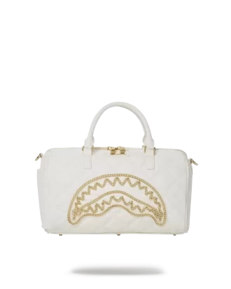 RIVIERA LE BLANC MINI-DUFFLE MIT GOLDKETTE UND HAI