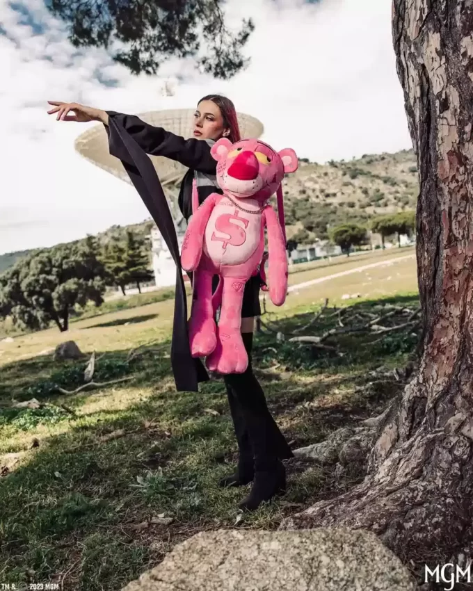 ROSA PANTHER-TEDDYBÄR-RUCKSACK, DER NICHTS GUTES VORHAT