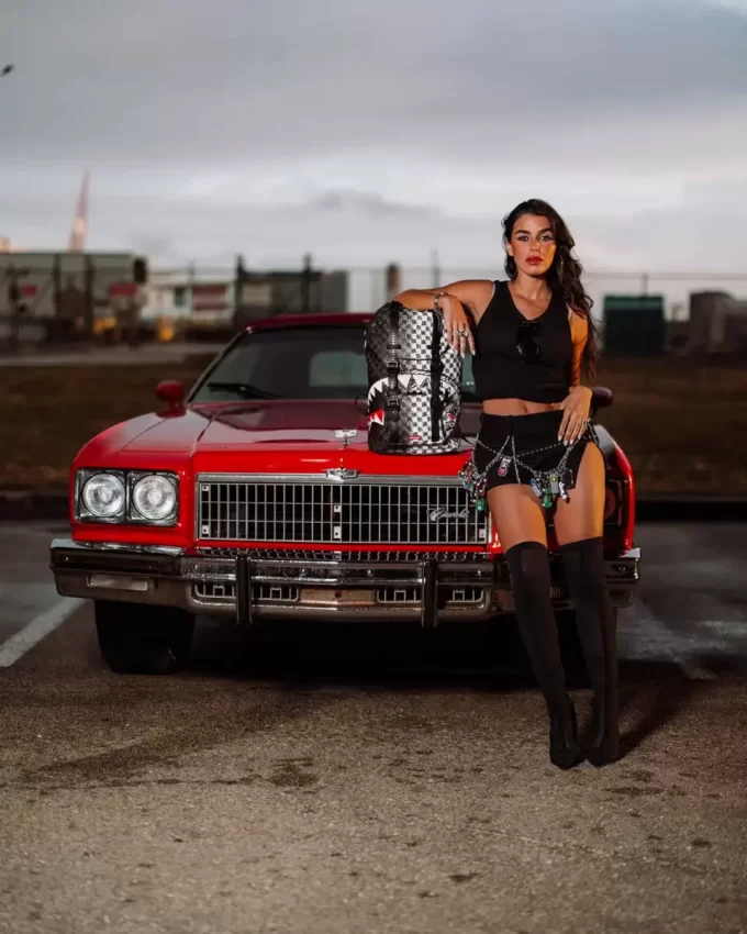 SCRIBBLE DRIBBLE CHECK HILLS RUCKSACK