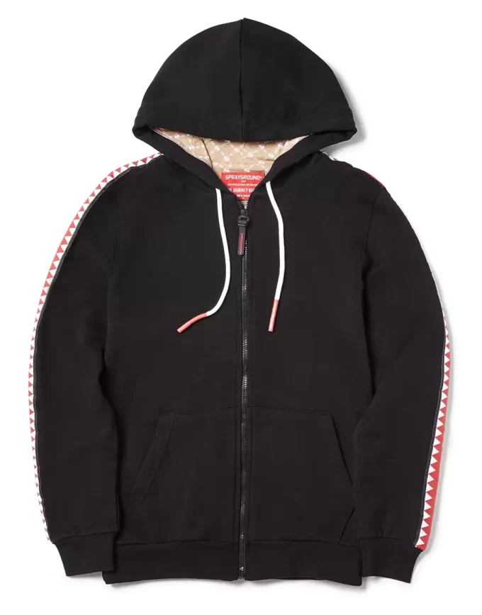 SHARKTRACK TIGER MONEY ZIPUP HOODIE (SCHWARZ)