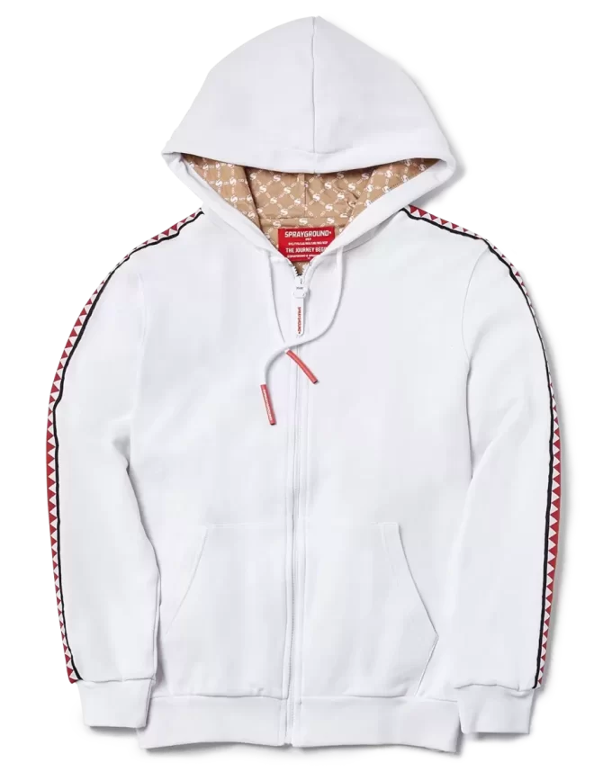 SHARKTRACK SPUCCI ZIPUP HOODIE (WEISS)