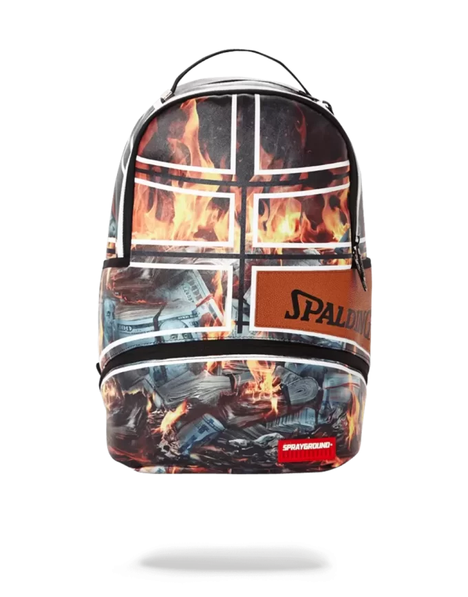 SPALDING X SPRAYGROUND FIRE MONEY BACKPACK
