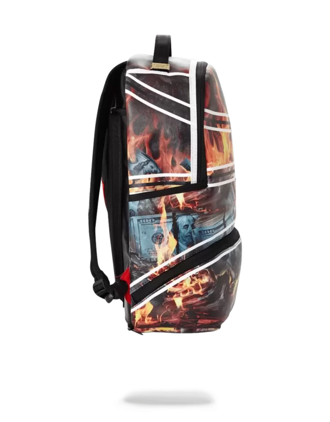 SPALDING X SPRAYGROUND FIRE MONEY BACKPACK