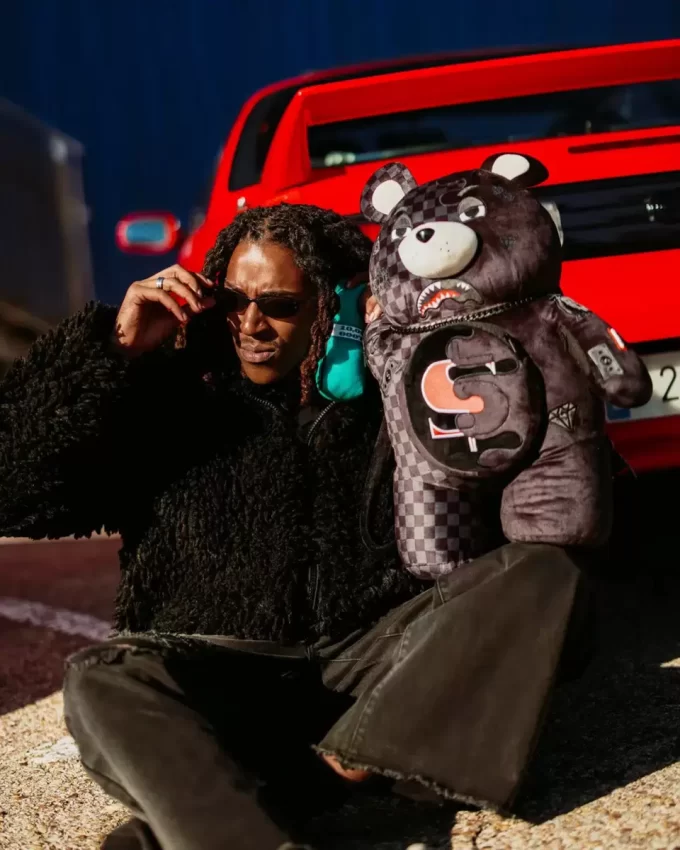 SPEED SHARK SIDE SWIPE MONEYBEAR TEDDY BEAR RUCKSACK