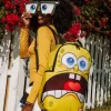 SpongeBob Eye Pop Rucksack mit abnehmbaren Augen