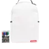 SPRAYGROUND DIY WEISSER RUCKSACK (VEGANES LEDER & INNENFUTTER AUS MILCH) & INKLUSIVE MARKER