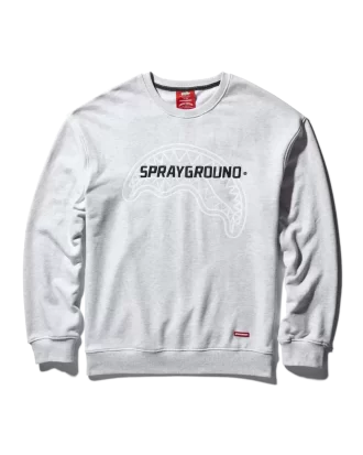 SPRAYGROUND Pullover-Sweatshirt mit Rundhalsausschnitt (Hellgrau)