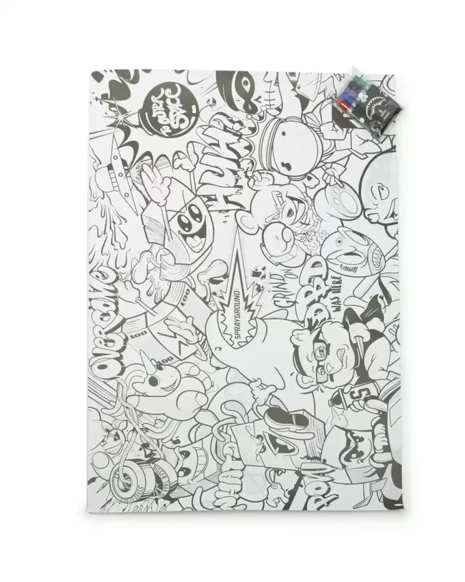 SPRAYGROUND RIESIGES MALPOSTER 39″x27″ & INKLUSIVE FARBEN