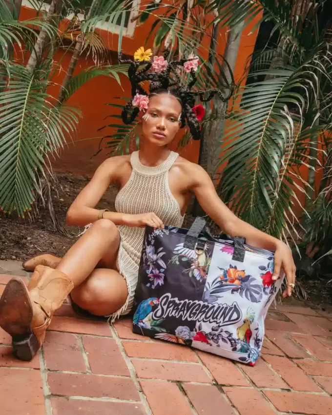 Strandtasche mit Schattenflugmuster