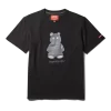 T-SHIRT MIT KURZARM UND GRAFISCHEM MONEY BEAR-MODUS (SCHWARZ)