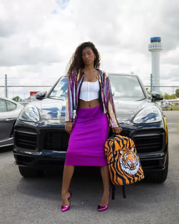 TIGER COZY VELOURS PELZRUCKSACK TIGER COZY VELOURS PELZRUCKSACK