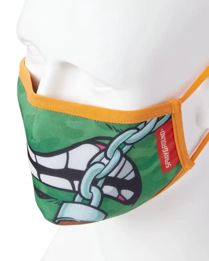 TMNT-GESICHTSMASKE FÜR ERWACHSENE: MICHELANGELO SHARK, FORMANGEPASSEND