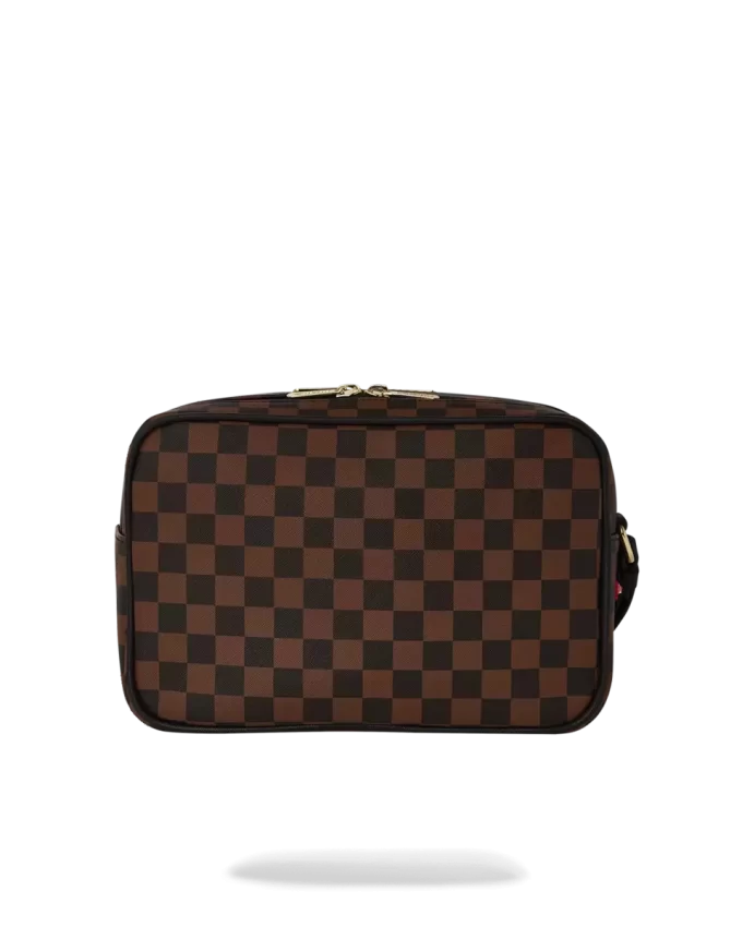 Toilettenbeutel mit lentikulärer Wirkung und Ziegelsteinmuster