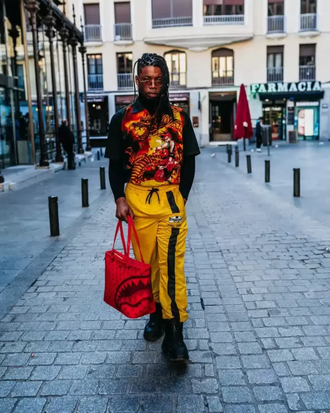 Tragetasche mit Geldmuster