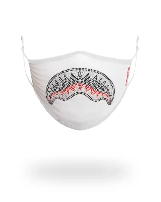 TRINITY DIAMOND SHARK (WHT) POLYESTER-GESICHTSMASKE