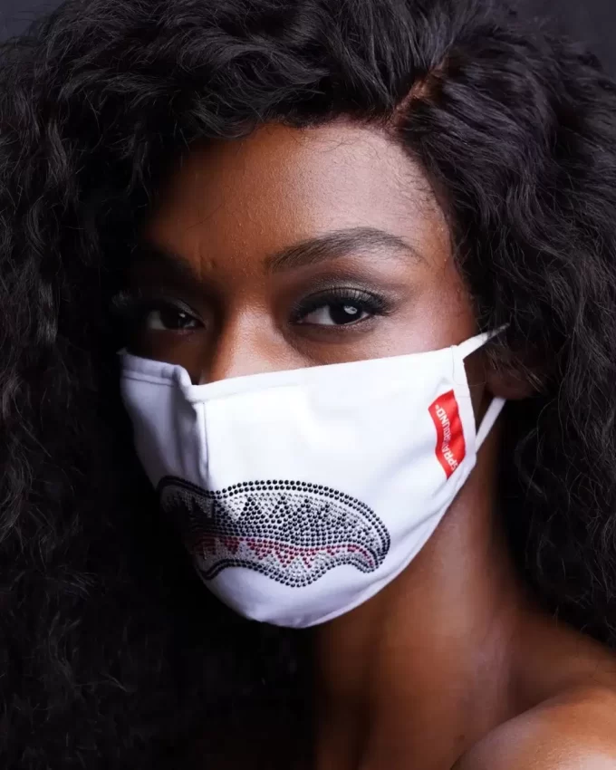 TRINITY DIAMOND SHARK (WHT) POLYESTER-GESICHTSMASKE TRINITY DIAMOND SHARK (WHT) POLYESTER-GESICHTSMASKE