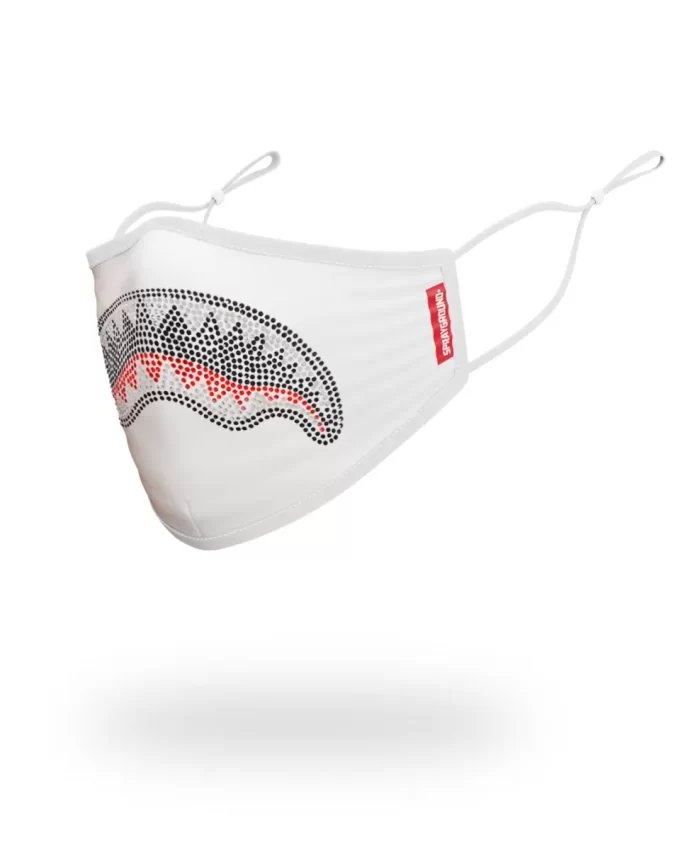 TRINITY DIAMOND SHARK (WHT) POLYESTER-GESICHTSMASKE TRINITY DIAMOND SHARK (WHT) POLYESTER-GESICHTSMASKE