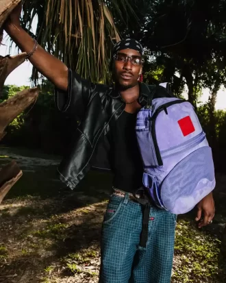 UNGLAUBLICH!!! EIN WENDBARER RUCKSACK – VOM LILA VELOURS-AUSZUG ZUM OG SHARKS IN PARIS RUCKSACK