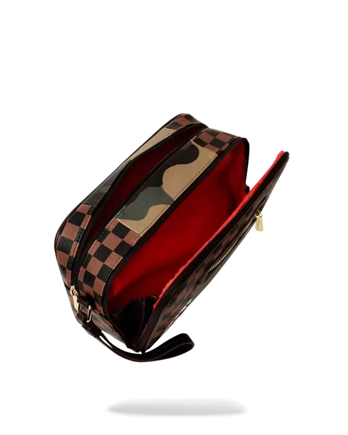 Äußere goldene Reißverschlusstasche Haie in Paris Toilettenartikel Brickside Äußere goldene Reißverschlusstasche Haie in Paris Toilettenartikel Brickside