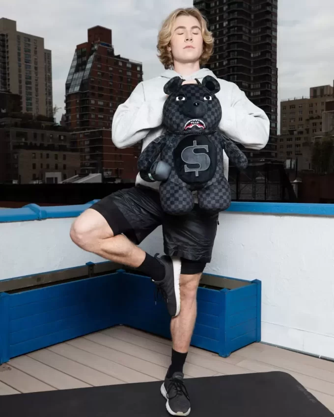 „Was zum Teufel?!“ Hai-Geldbär-Teddybär-Rucksack „Was zum Teufel?!“ Hai-Geldbär-Teddybär-Rucksack